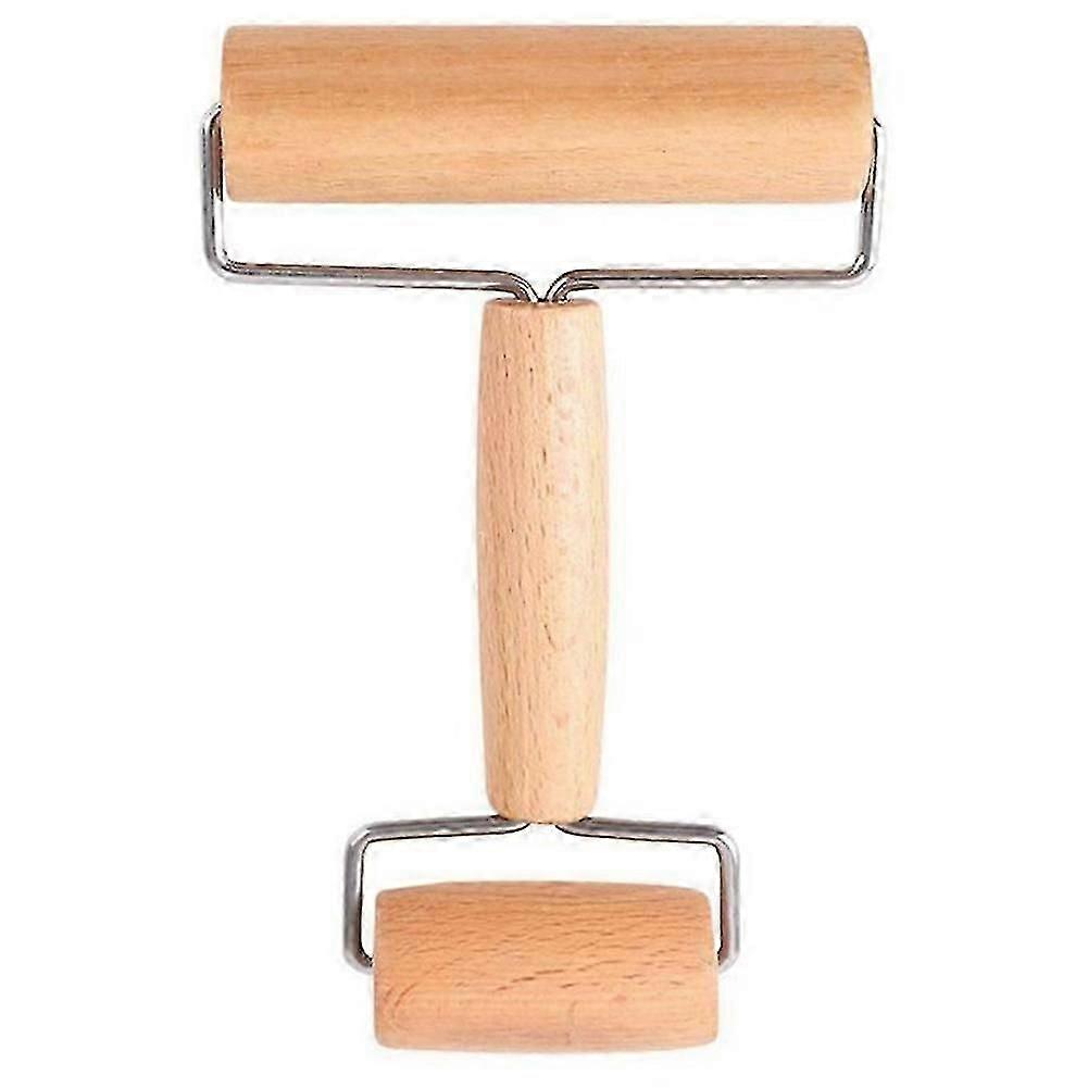 T-Shape Double-Sided Wooden Rolling Pin for Pizza Baking-JJ