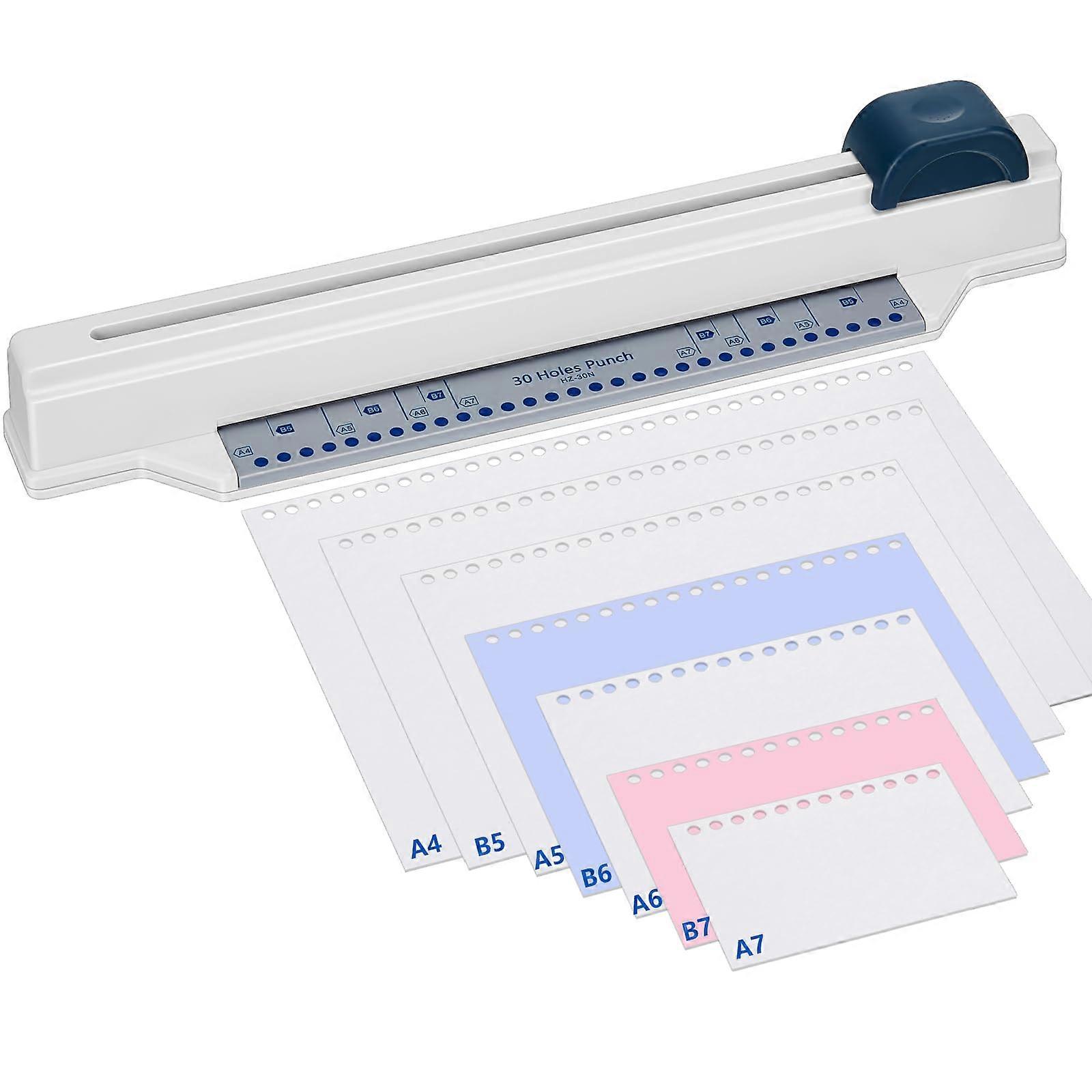 Manual Spiral Binding Machine A4 A5 B5 MultiSize Paper Punch Accurate Alignment Office School Blue