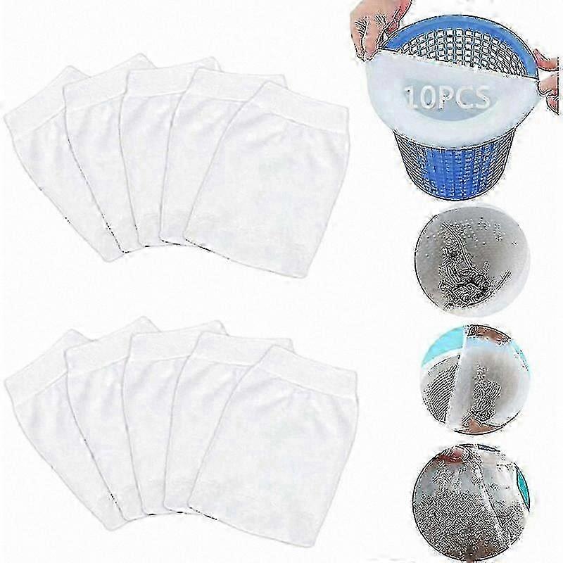 Pre-Filter Skimmer Socks for Pool Maintenance, 10-Pack Pool Cleaning Accessories