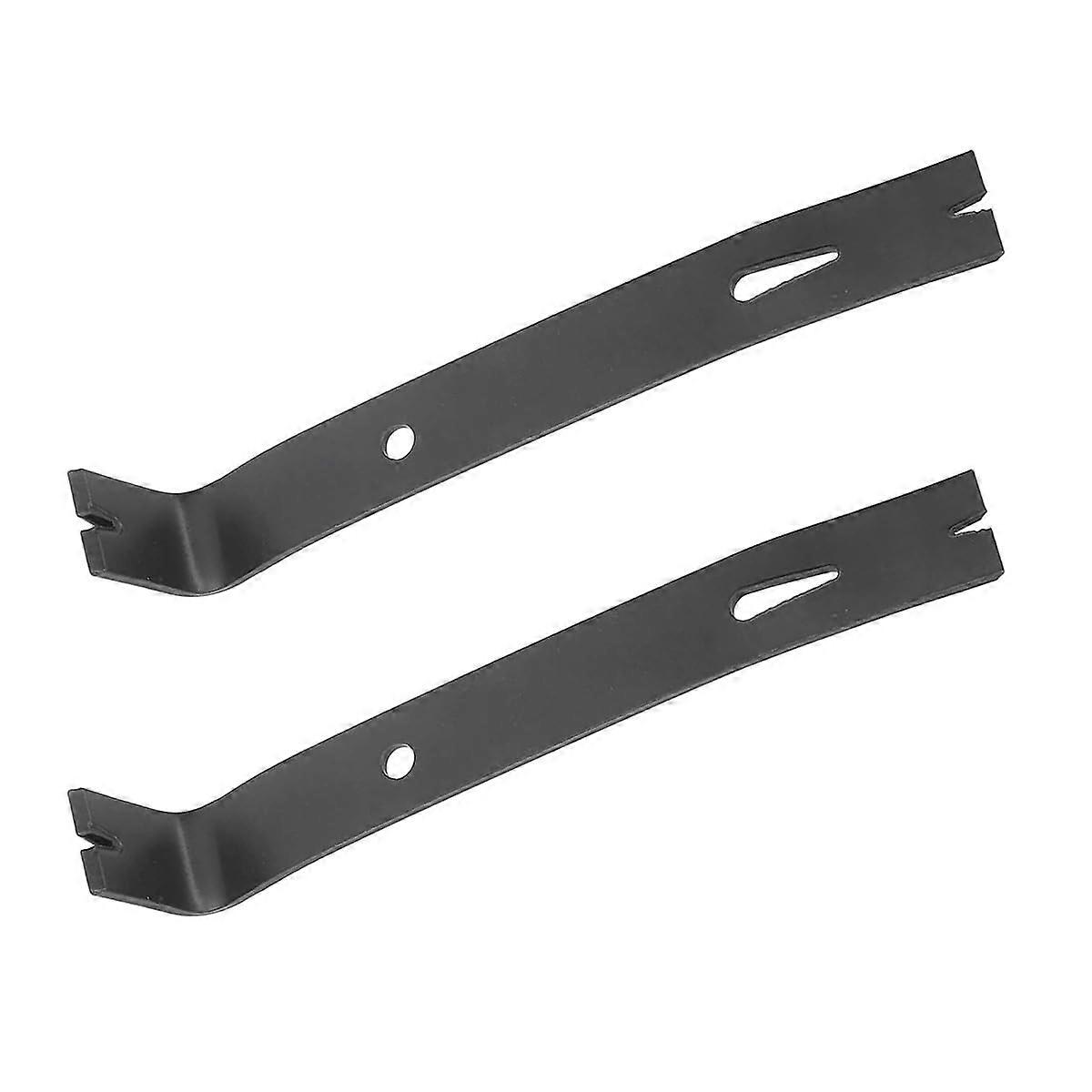 2PCS 7 Inch Carbon Steel Pry Bar Set with Nail Puller,  Leverage Curved Head, Black