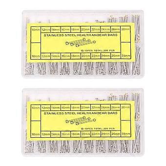 2 Box Watch Repair Tools Set Kits Watch Strap Screws Assortment Tube Friction Pin Clasps Rivet Ends 10mm-28mm