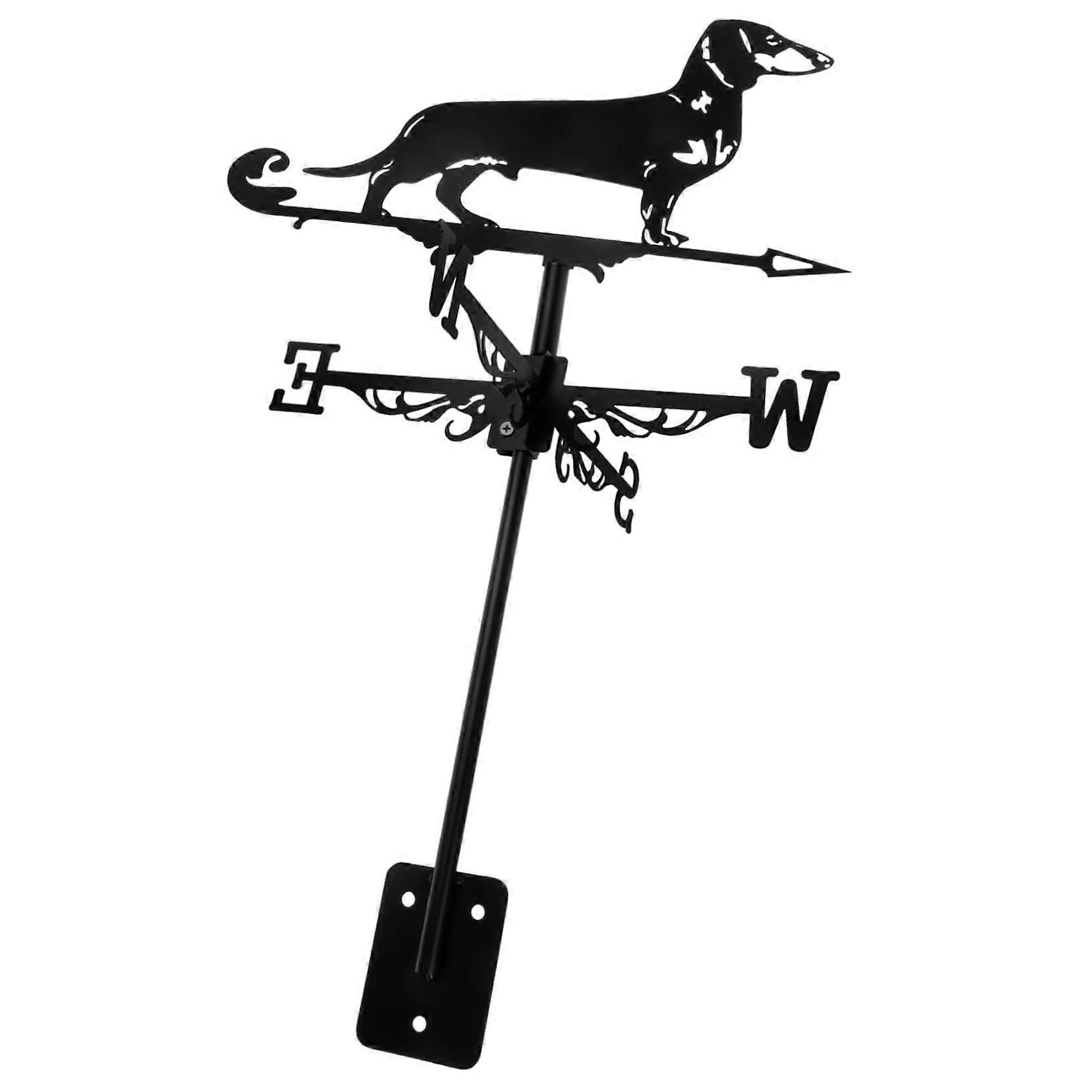 Corgi Garden Weathervane Metal Wind Vane for Yard Decor Indicates Wind Direction