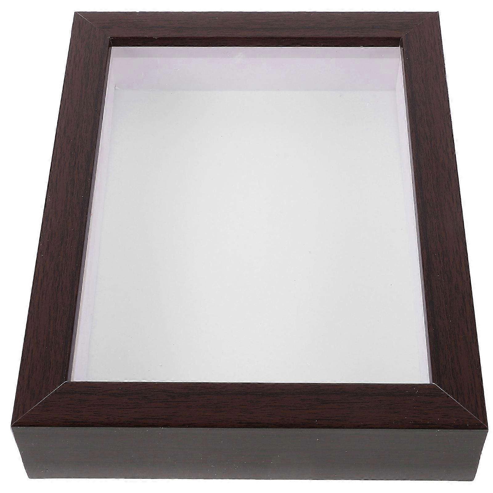 Dried Flower Display Frame Shadow Box Picture Frame Dark Walnut Home Decoration 1Pack