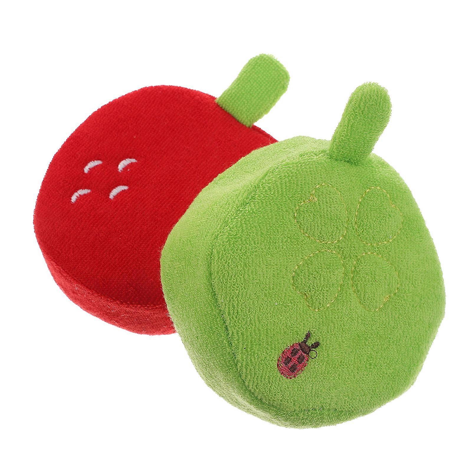 Children's Bathing Sponge Balls for Bath Use 2Pcs Fruit-Shaped Shower Scrubbers