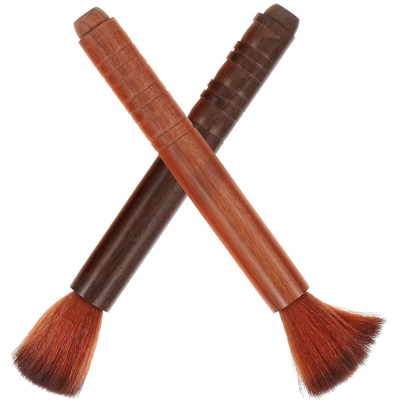 Erhu Cleaning Wool Brushes for Dust Removal 2Pcs Assorted Color