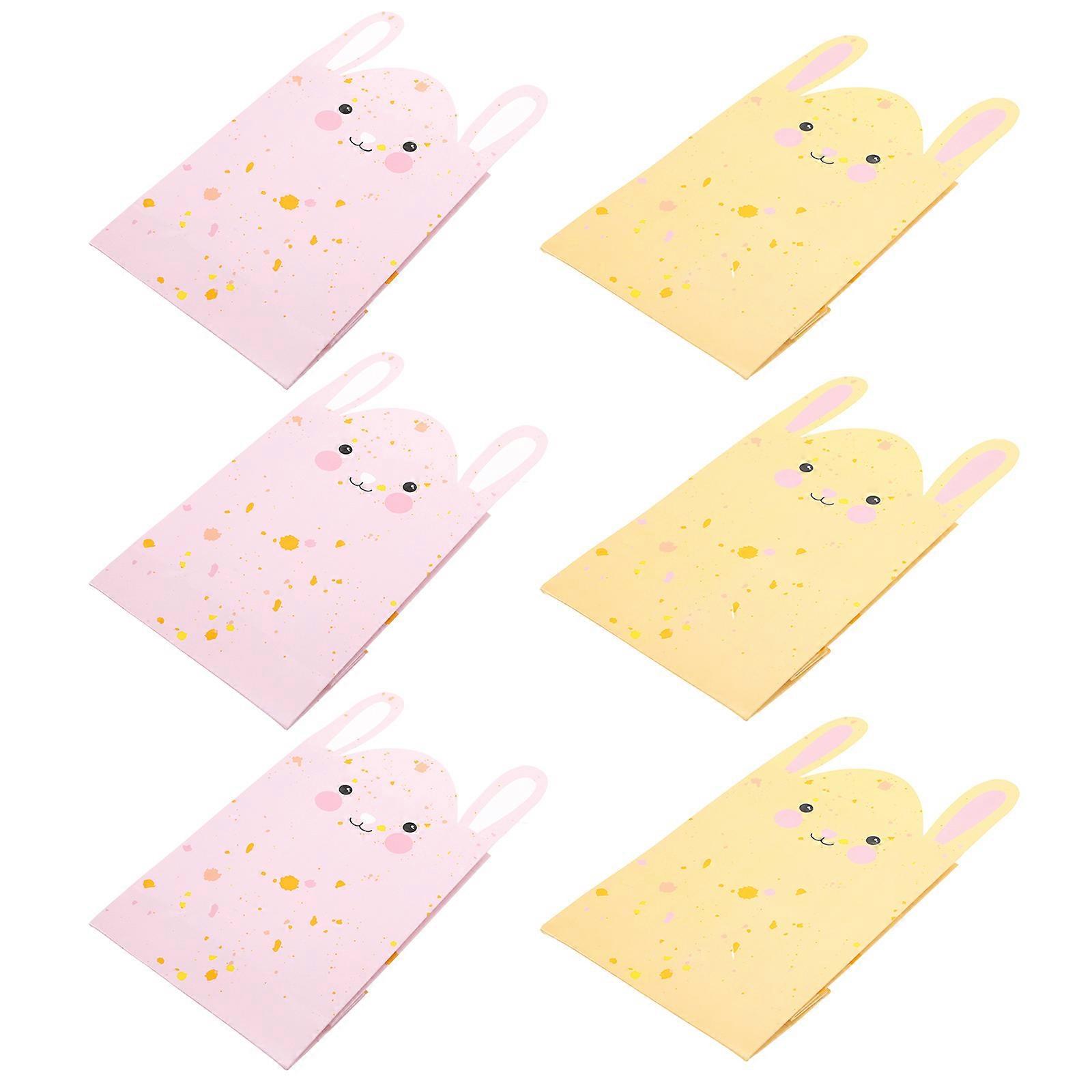 Bags Easter Bunny Paper for Storage Use 6Pcs