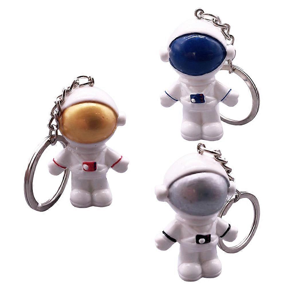 Keychain Pendant Astronaut Modeling Design For Backpack And Keys 3Pcs Simple Structure