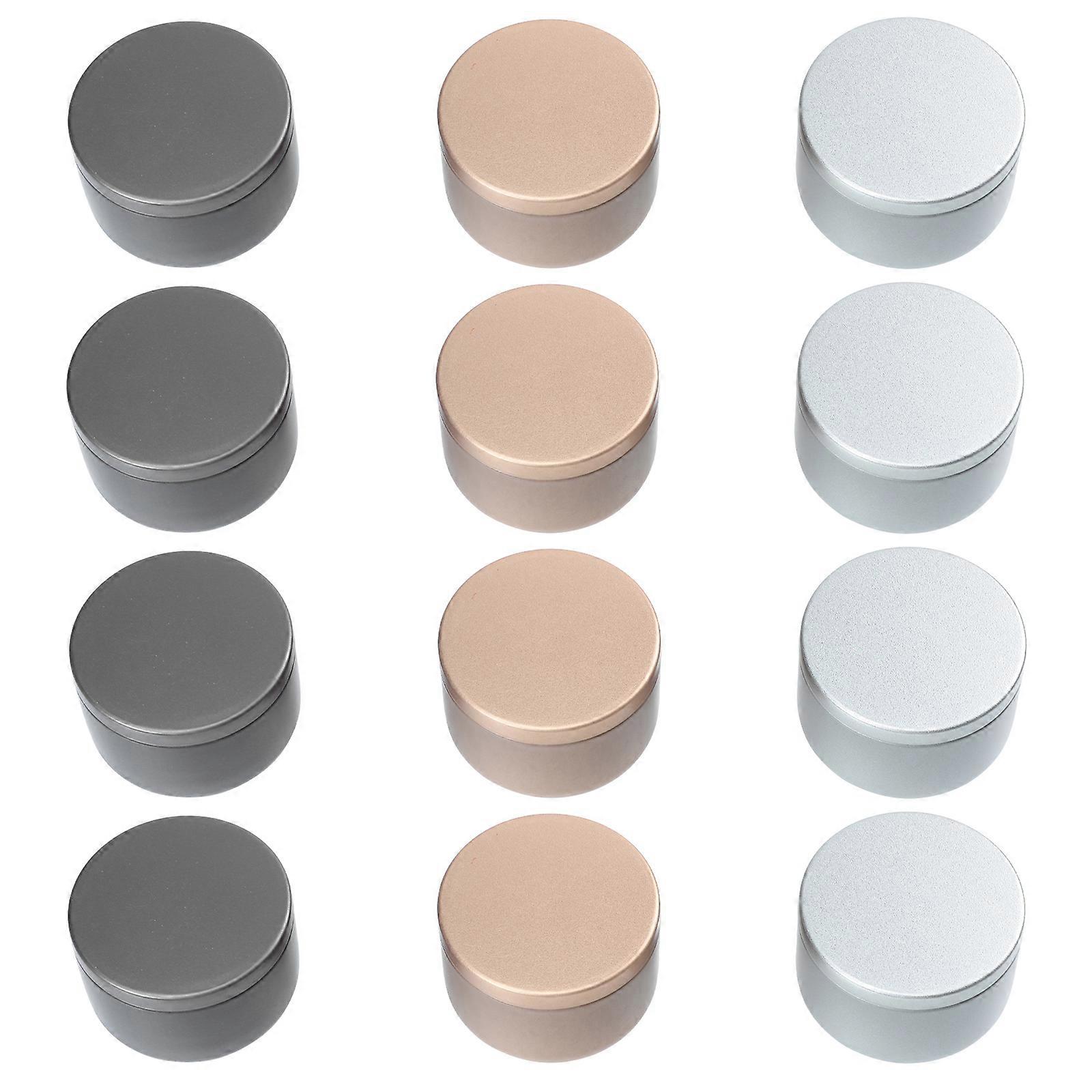 Tinplate Tea Leaf Containers Tea Cans for Home Storage 12Pcs Set