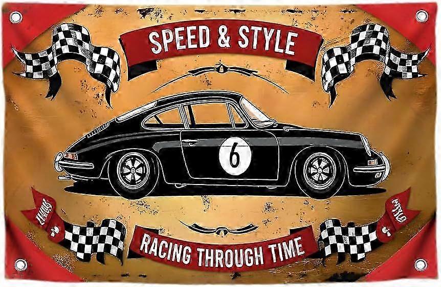 Black Racing Car Flag Uu 0713