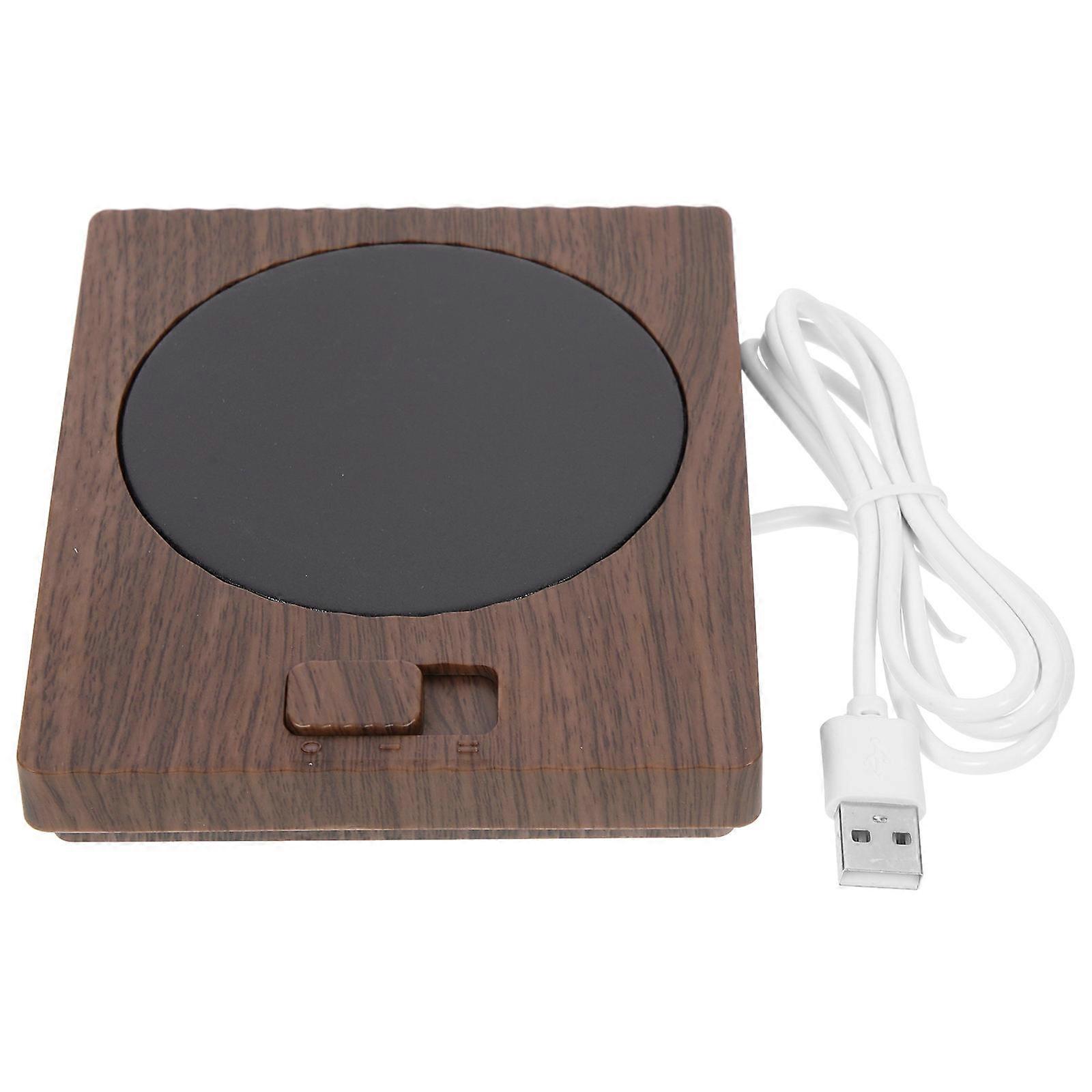 Coffee Cup Warmer Mug Warmer for Desk Brown USB Heating Coaster