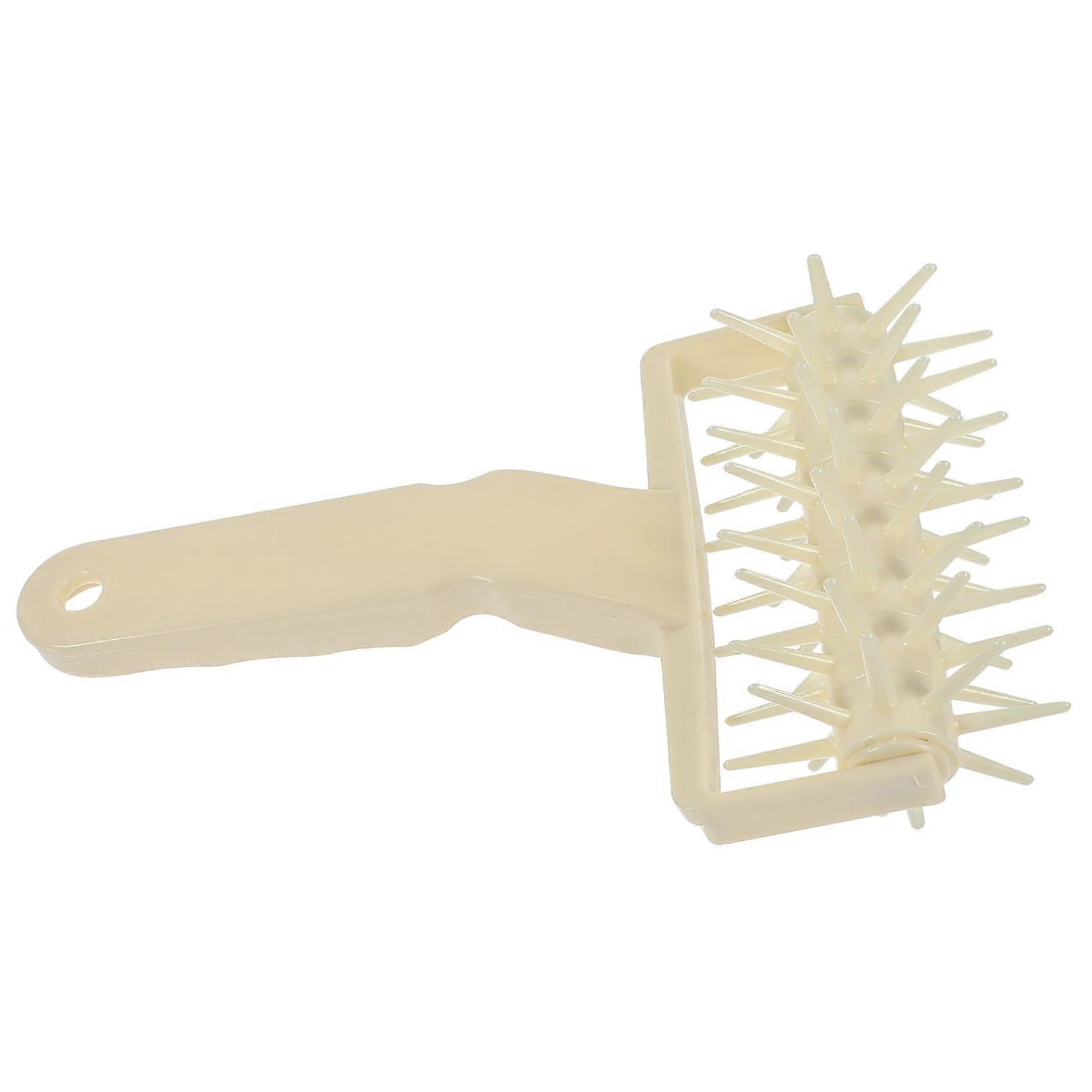 Pizza Dough Docker Roller Prevents Bubbling with Even Spikes for Pastry Baking and Crust Texture