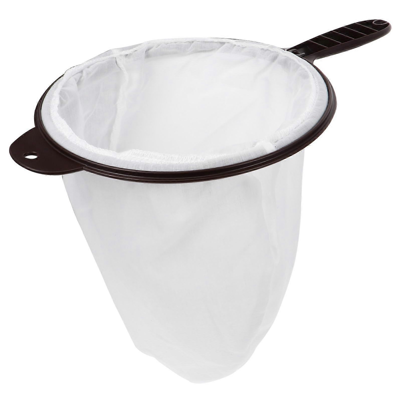 Reusable Fine Mesh Tea Filter Bag with Plastic Ring for Large Loose Leaf Brewing and Coffee Ref:8997