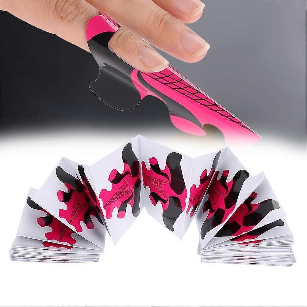 Nail Forms for Acrylic and UV Gel Extensions, SelfAdhesive Fit, Precise Length Markings, 100 Pack