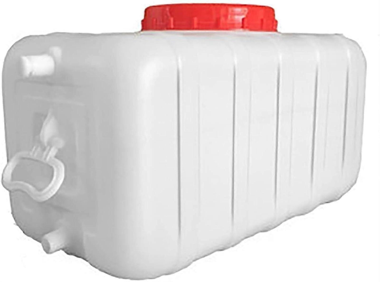 200L HDPE Rectangular Water Storage Tank with Faucet, Large Capacity Leakproof Barrel for Camping