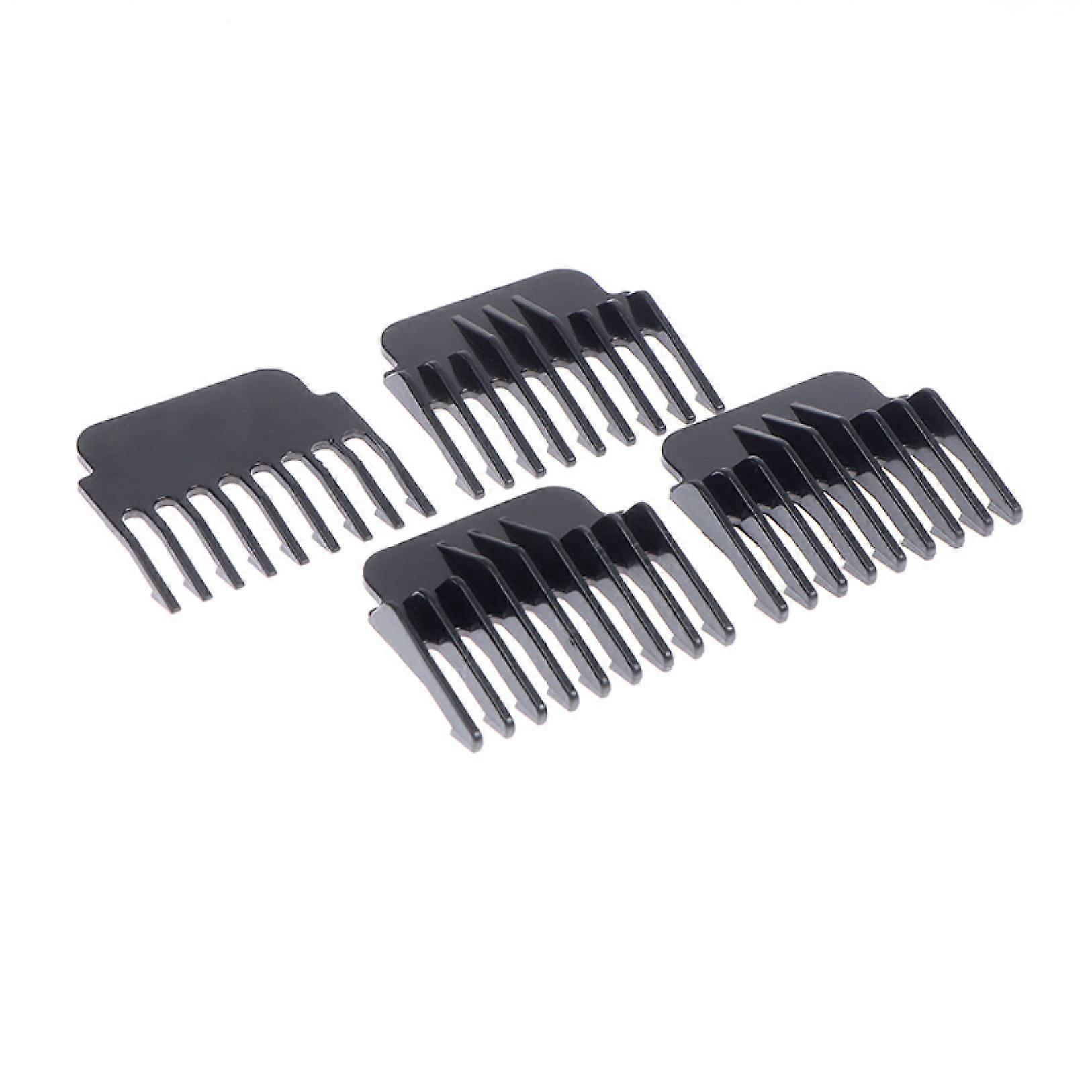4 Pcs Hair Clipper Guide Combs Set with Multiple Cutting Lengths and Secure Blade Fit