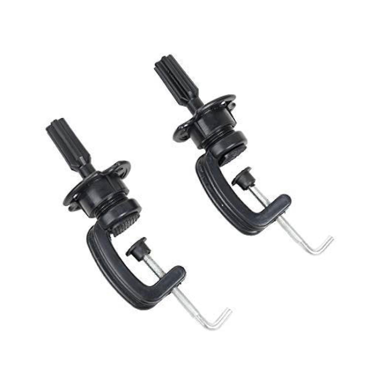 Mannequin Head Stand for Wig Making, Durable Metal Table Clamp Holder, 2 Pack Black
