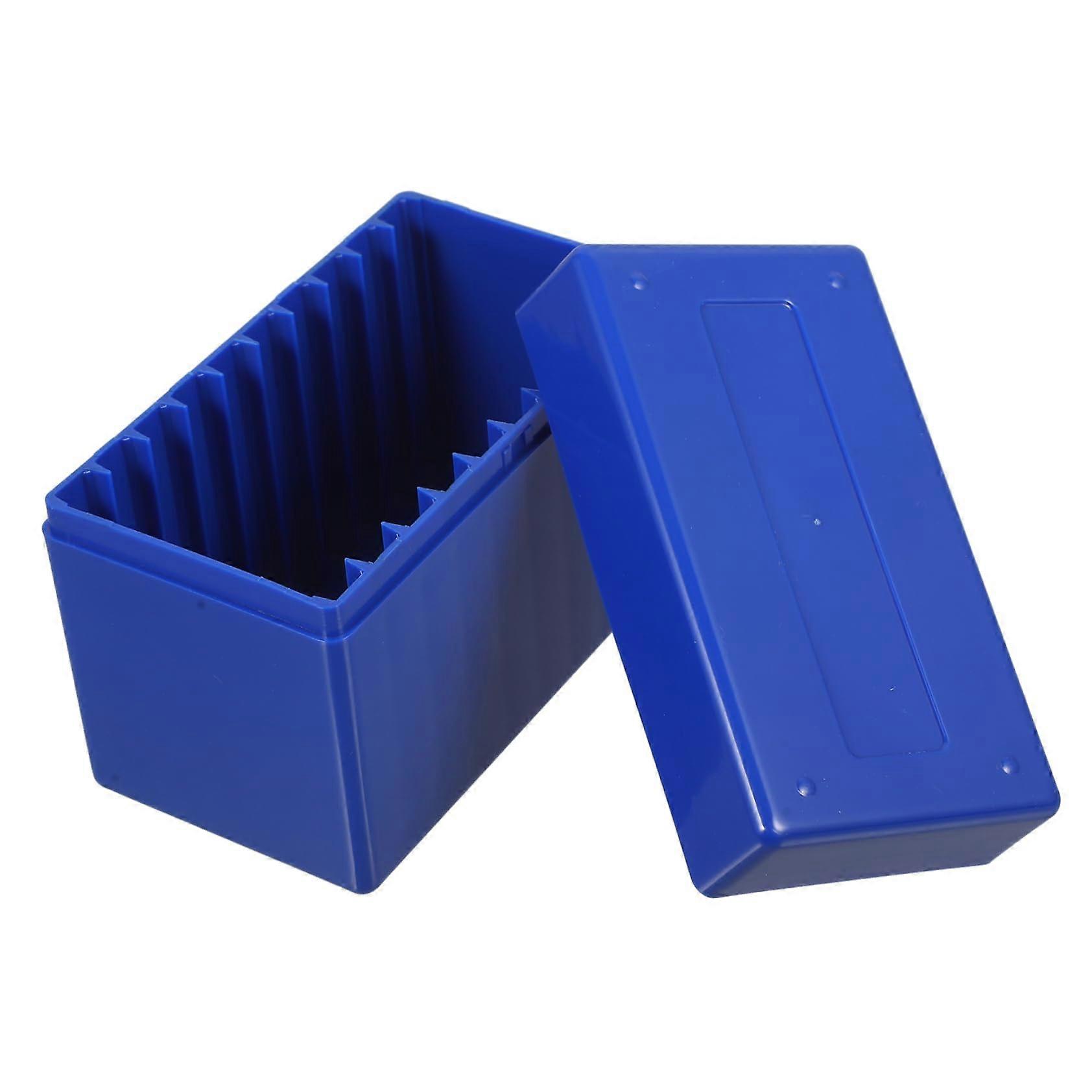 10 Pcs Coin Holder Case Plastic Coin Protector Box for Collectors Blue Rounded Edge Storage