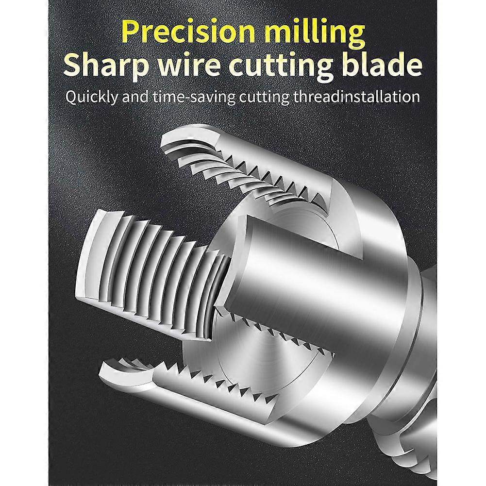 Internal & External Pipe Threading Tool Set 1/2" 3/4" 1" PVC Plastic Pipe Threader Kit,Drill Compatible for Plumbing