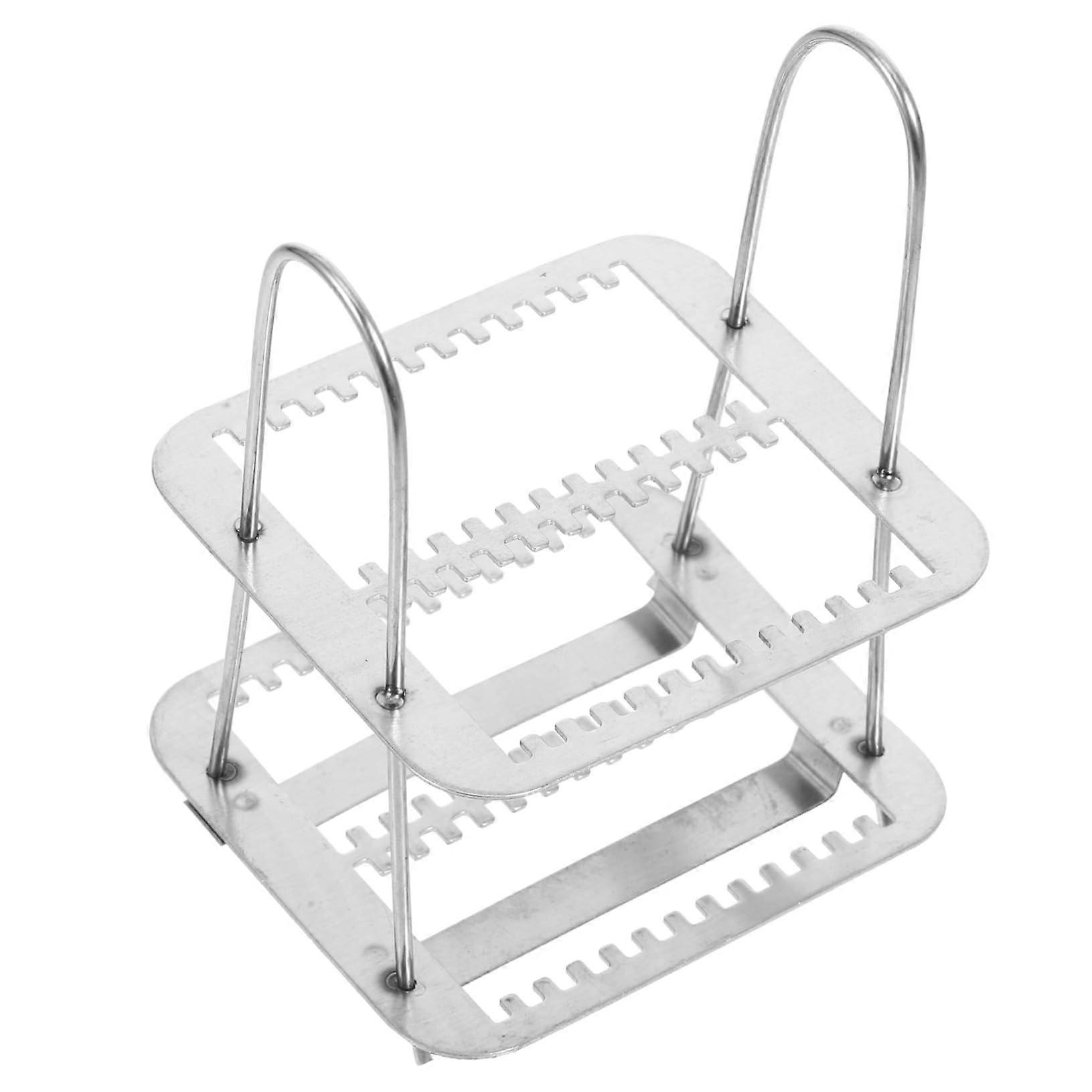 Microscope Slide Rack Stainless Steel Holder for Laboratory Storage and Staining Organization