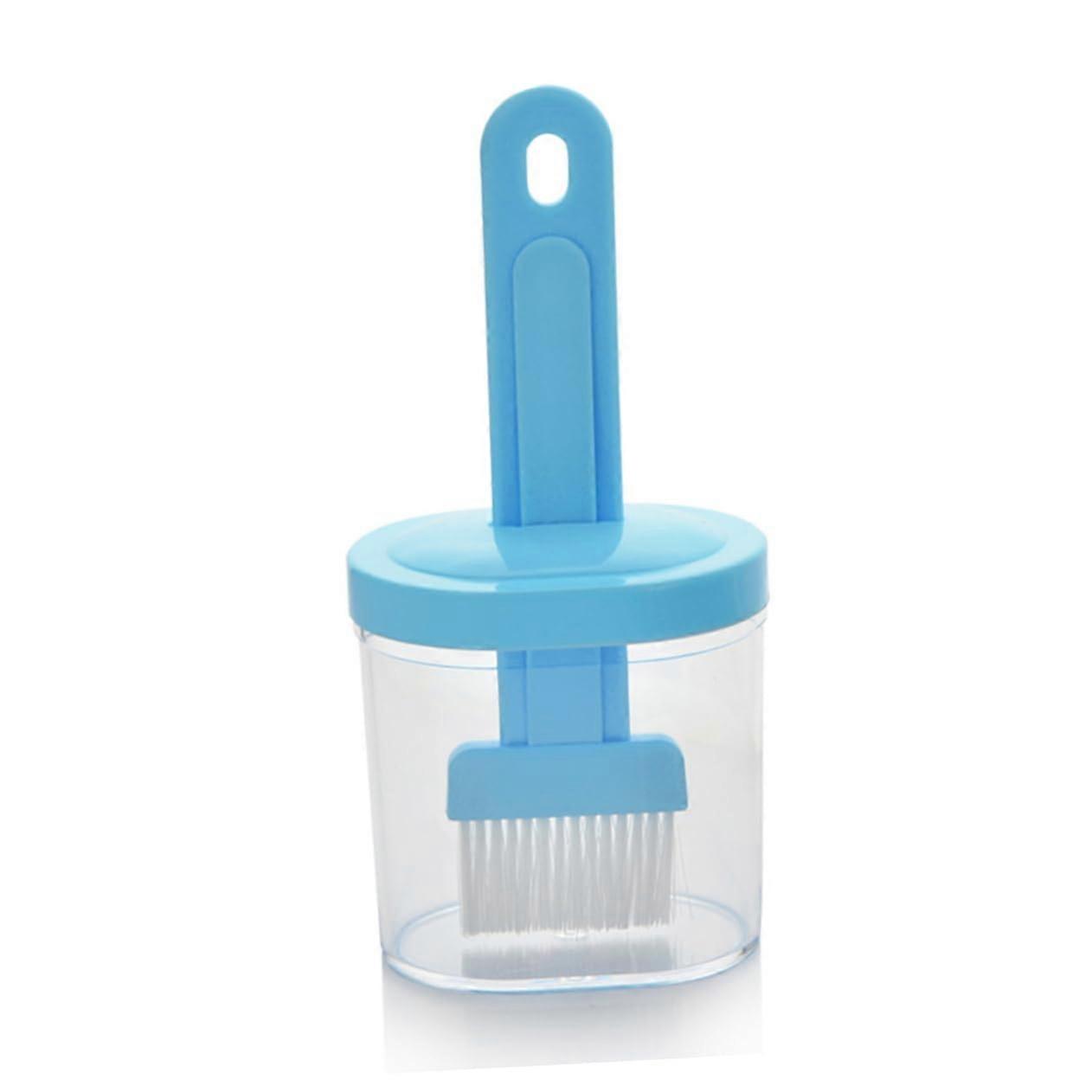 2Pcs Heat Resistant Basting Brush with Container for BBQ Grilling Baking Meats Pastries