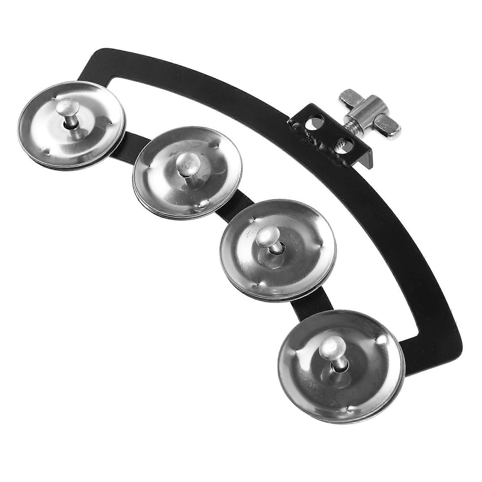 Drum Tambourine with Quick Mount for Drum Kit, Bright Jingle Tones, Durable Performance
