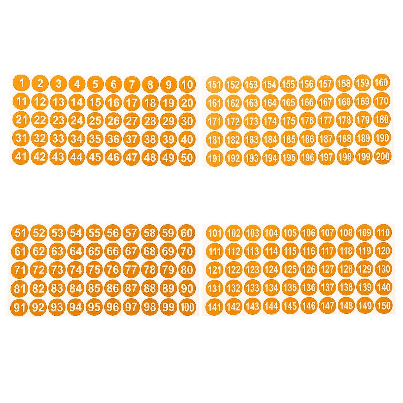 Stickers Number Labels for Storage Classification 8 Sheets