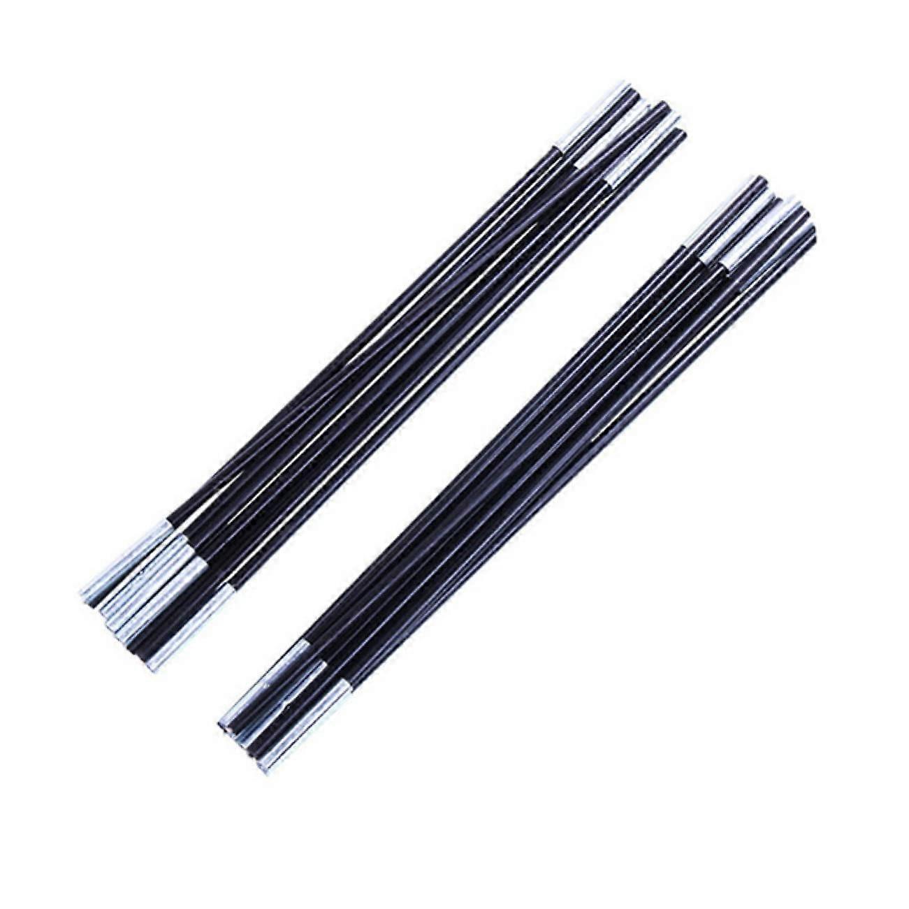 2Pcs Fiberglass Tent Pole Replacement Kit with Durable Adjustable Black Support Bars for Camping