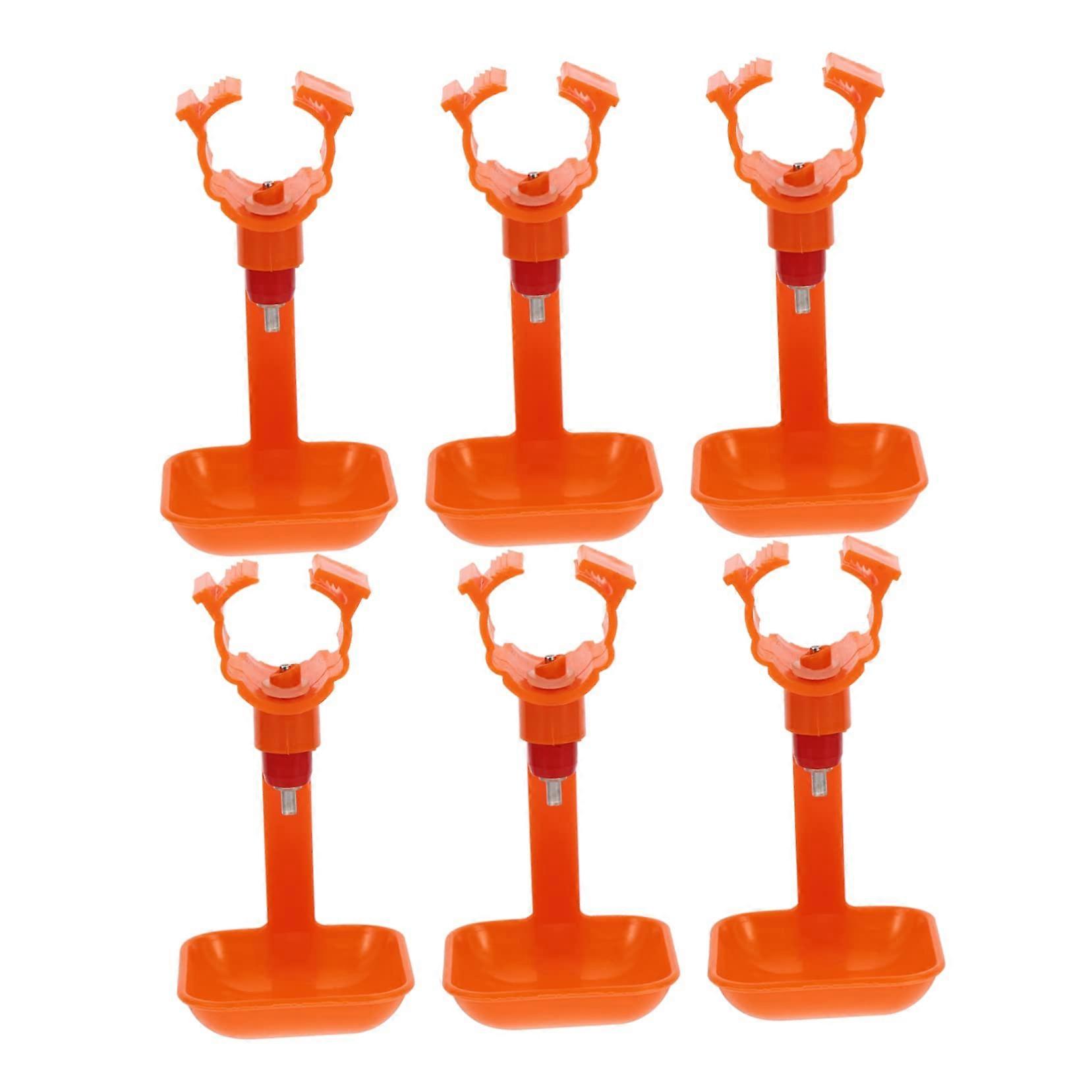 6pcs Automatic Chicken Water Dispenser for Brooder Box, Durable Plastic Poultry Drinking Bowl