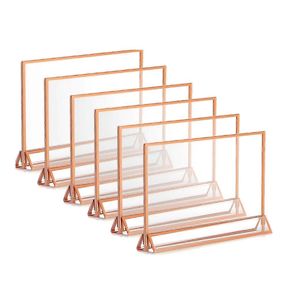 Horizontal Clear Acrylic Sign Holder Double Sided Table Menu Picture Frames for Wedding Table Numbe
