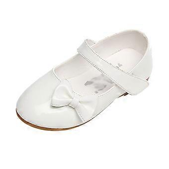 Ediodpoh Casual leren schoenen voor meisjes, prinsessenschoenen, modieuze schoenen, stijlvolle schoenen, kinderschoenen, wit, maat 32