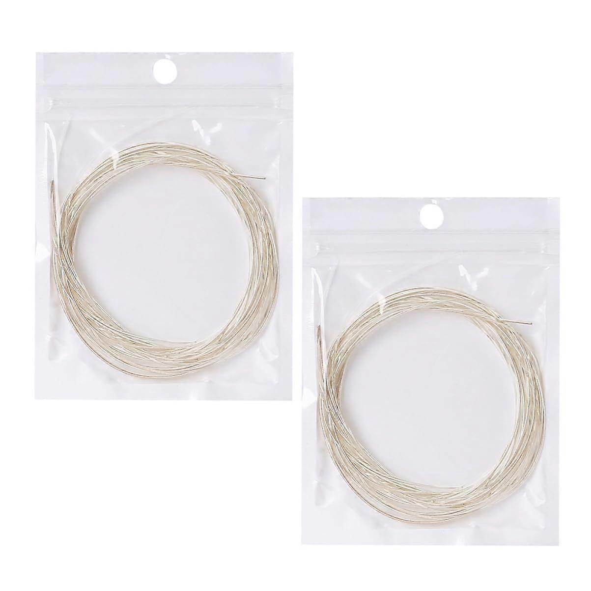 Acoustic Guitar Strings Set 2 Pack Durable Core Quick Replacement Stable Tuning Balanced Tone