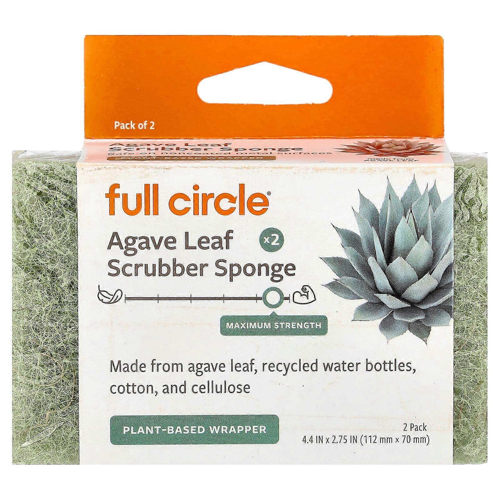 Full Circle, Agave Leaf Scrubber Sponge, 2 Count