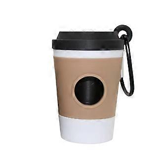 Bajspåsehållare för koppel Kaffekopp Hundavfallspåsehållare Husdjurssopor Bärbar bärare med karbinhake