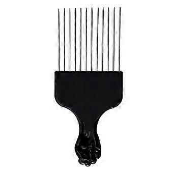 Haarkam met ergonomisch handvat voor het stylen van afrohaar, ontwarrende tool met antistatisch oppervlak, duurzame stalen constructie.