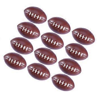 Bolas antiestresse de esponja marrom, bolas de PU para crianças brincarem de rugby, conjunto de 12 peças