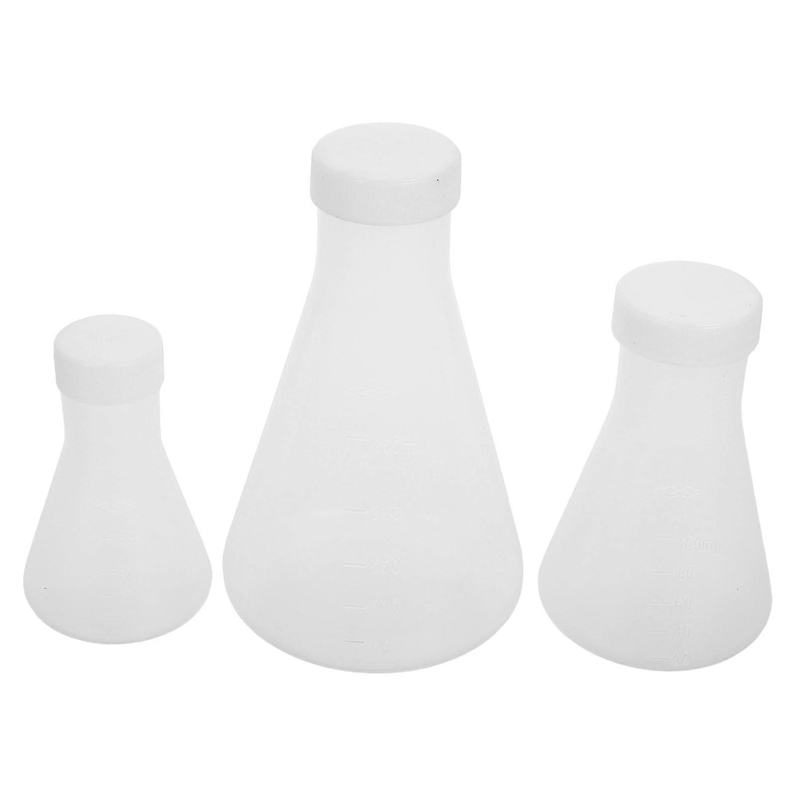 Plastic Children's Conical Flask for Storage Use 3Pcs Educational Kit
