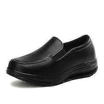 Nurse Shoes Microfiber Shoes Lightweight Thick-soled Heightening Sports Women's Shoes