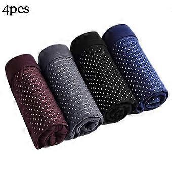 4x Cuecas Boxer de Bambu Curtas para Homens Microfibra Cuecas Boxer Compressão Stretch