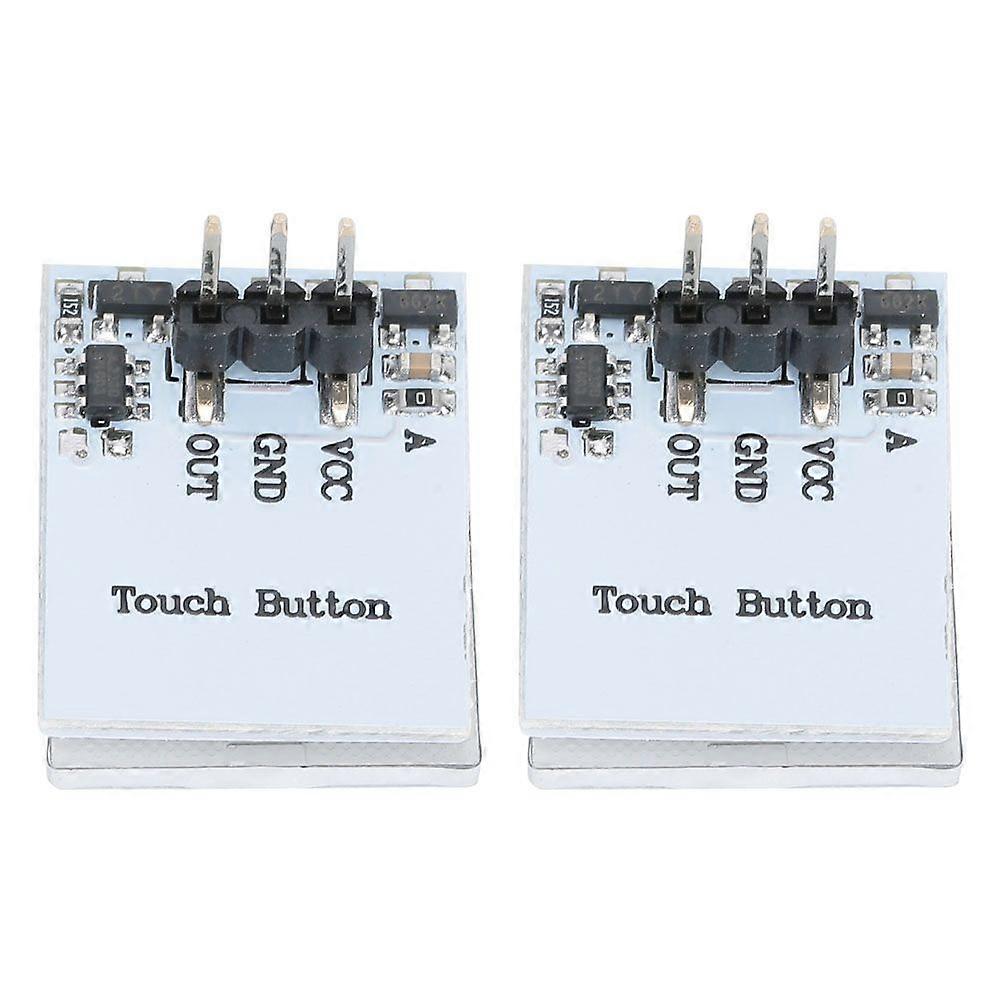2pcs HTTM 2.7V-6V Capacitive Anti Interference Touch Switch Button Module(Blue )