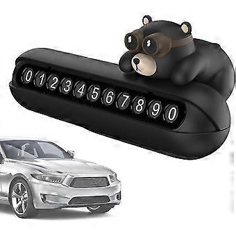 Temporary Parking Phone Number Card Plate,hide Phone Number Plate | Temporary Car Parking Card, High Temperature Resistant Car Styling, Elegant Interi