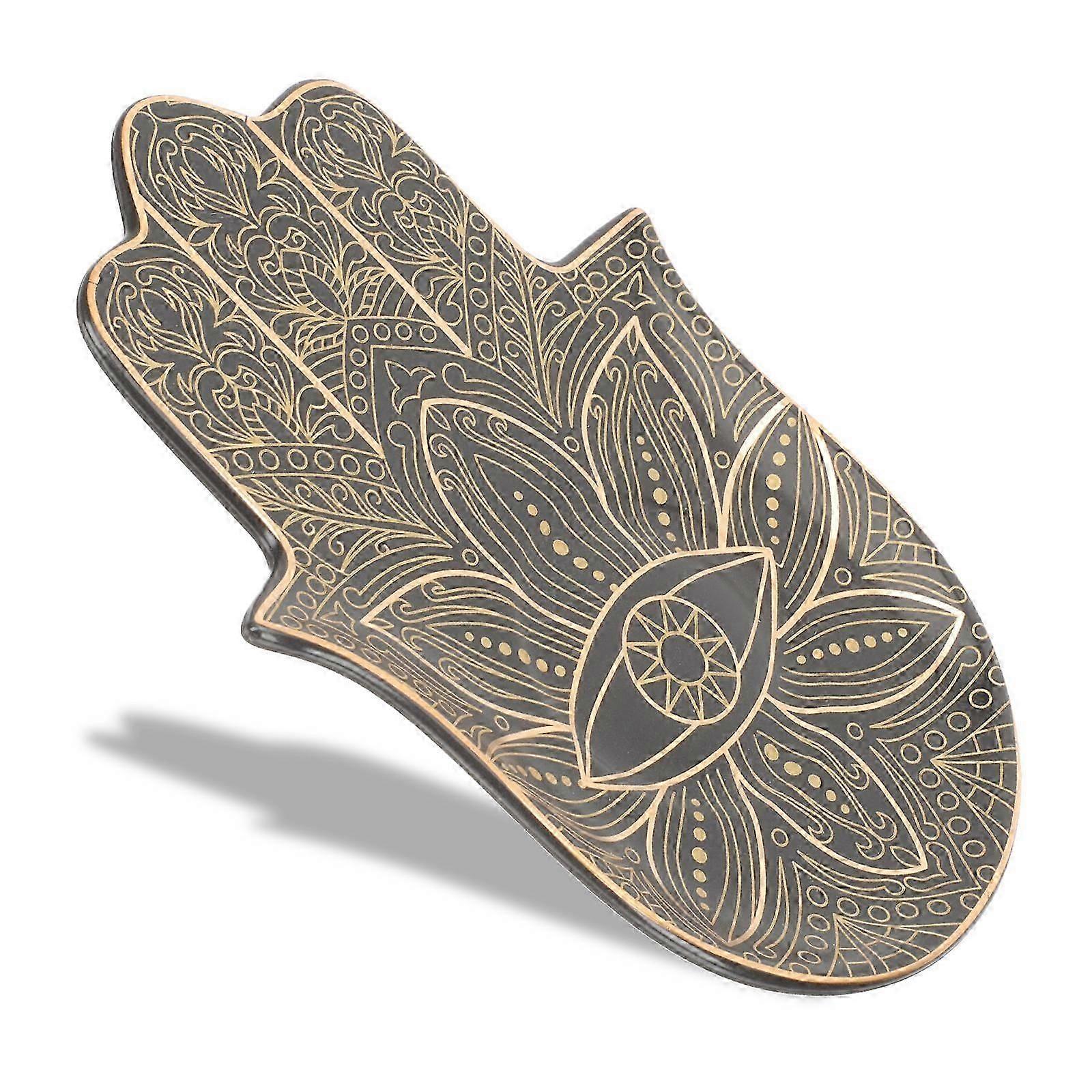 Ceramic Jewelry Tray for Decor Palm Shape Multi-Functional Drinks Coaster