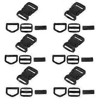 10 Sets of Pet Collar Buckles Webbing Release Buckles Adjustable Strap Buckles