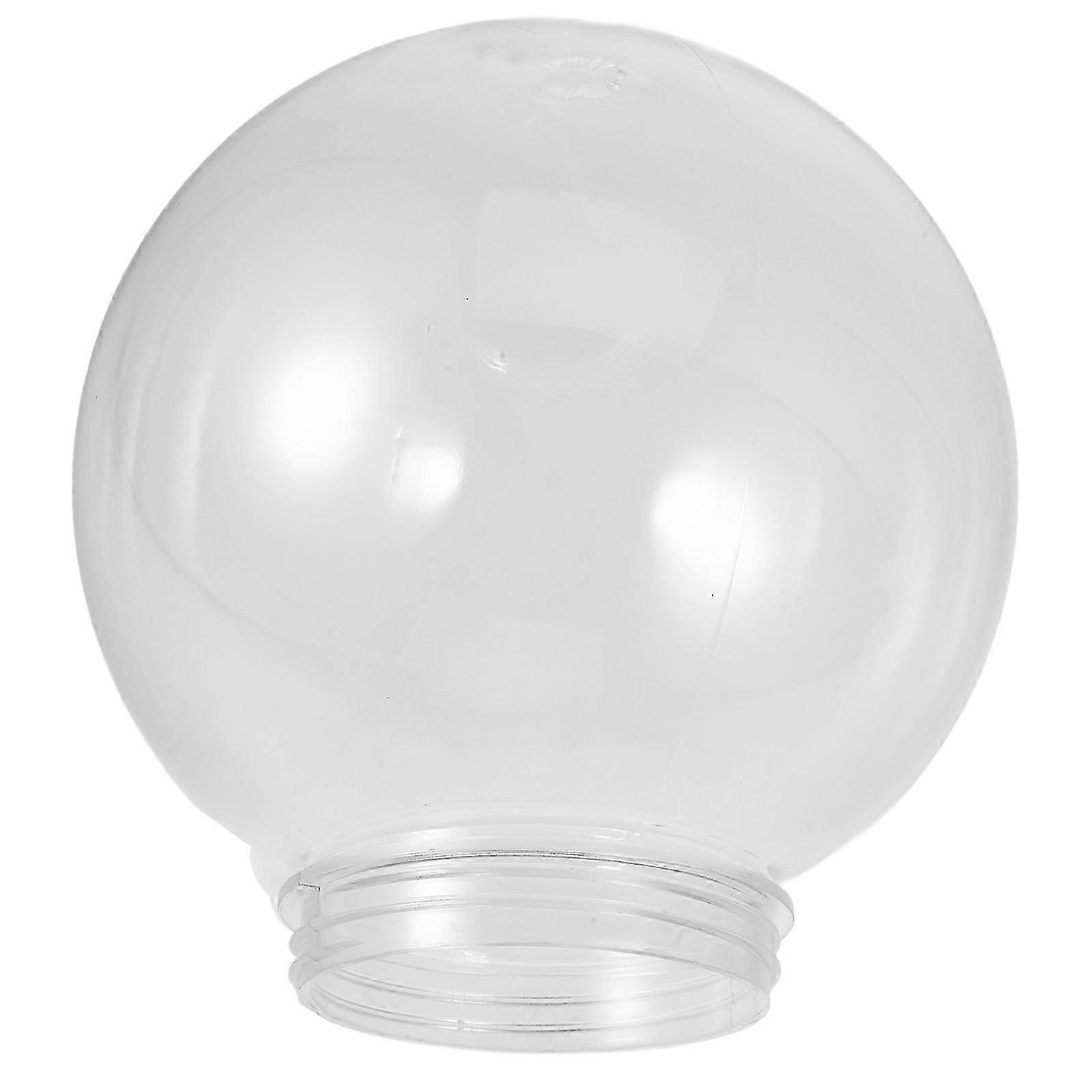 Clear Acrylic Round Lamp Shade, Replacement Globe with Thread Opening, 1 Set