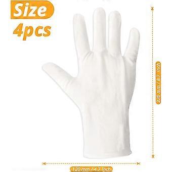 2 Pairs Cotton Gloves, Premium Moisturizing SPA Gloves, 100% Cotton, 23cm/9 Inch, Washable (2 Pairs)