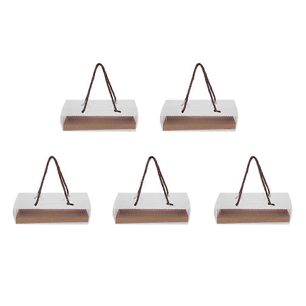 5pcs Paper Cake Case Portable Cake Boxes Cupcake Packing Boxes Package Box
