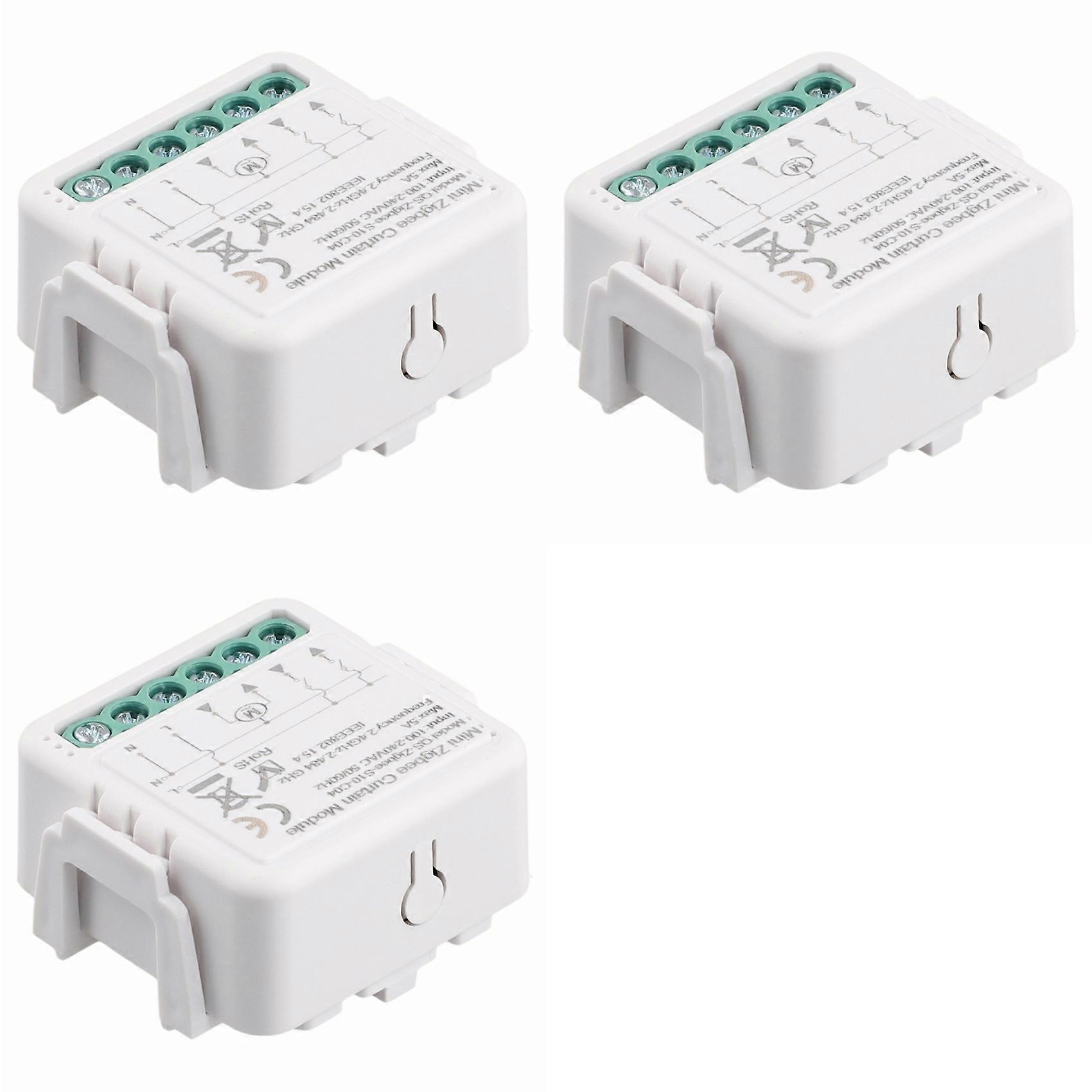 3X Zigbee Switch Light Curtain Dimmer Smart MINI Module C04 Control Breaker Curtain Switch Module Zero Fire Smart Switch