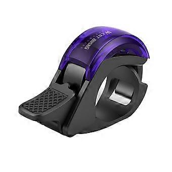Campanello per bicicletta WEST BIKING a forma di balena, in lega di alluminio, suono forte e nitido, per manubrio da 22,2-31,8 mm, colore nero e viola.