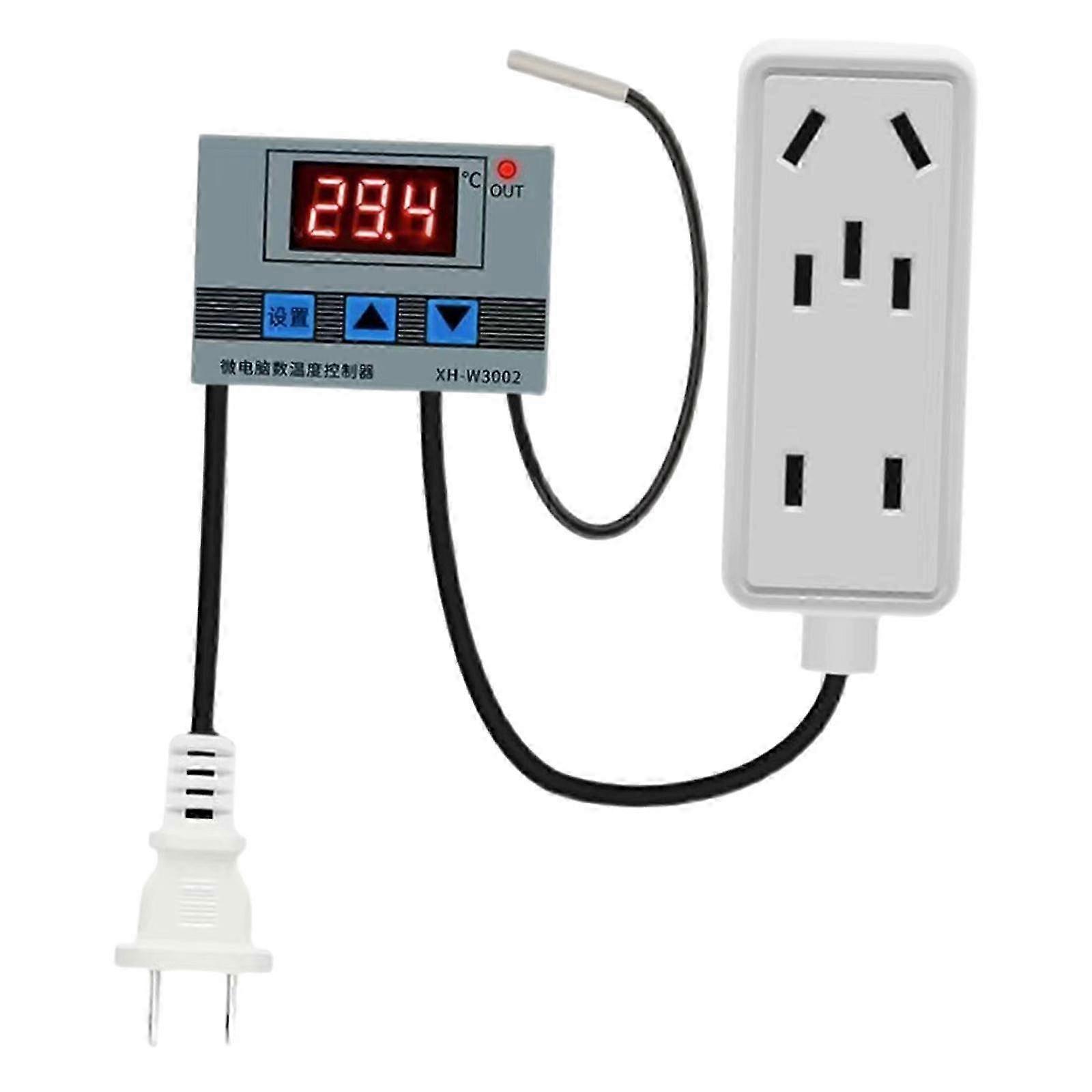 Electronic Temperature Control Thermostat Socket Plug for Heating and Cooling