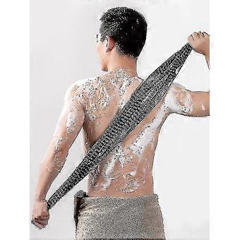 Spazzola da bagno per strofinare la salvietta per asciugamani per la schiena Spugna per doccia esfoliante per accessori da bagno per il corpo Asciugamano in nylon 1 pz-black_fi