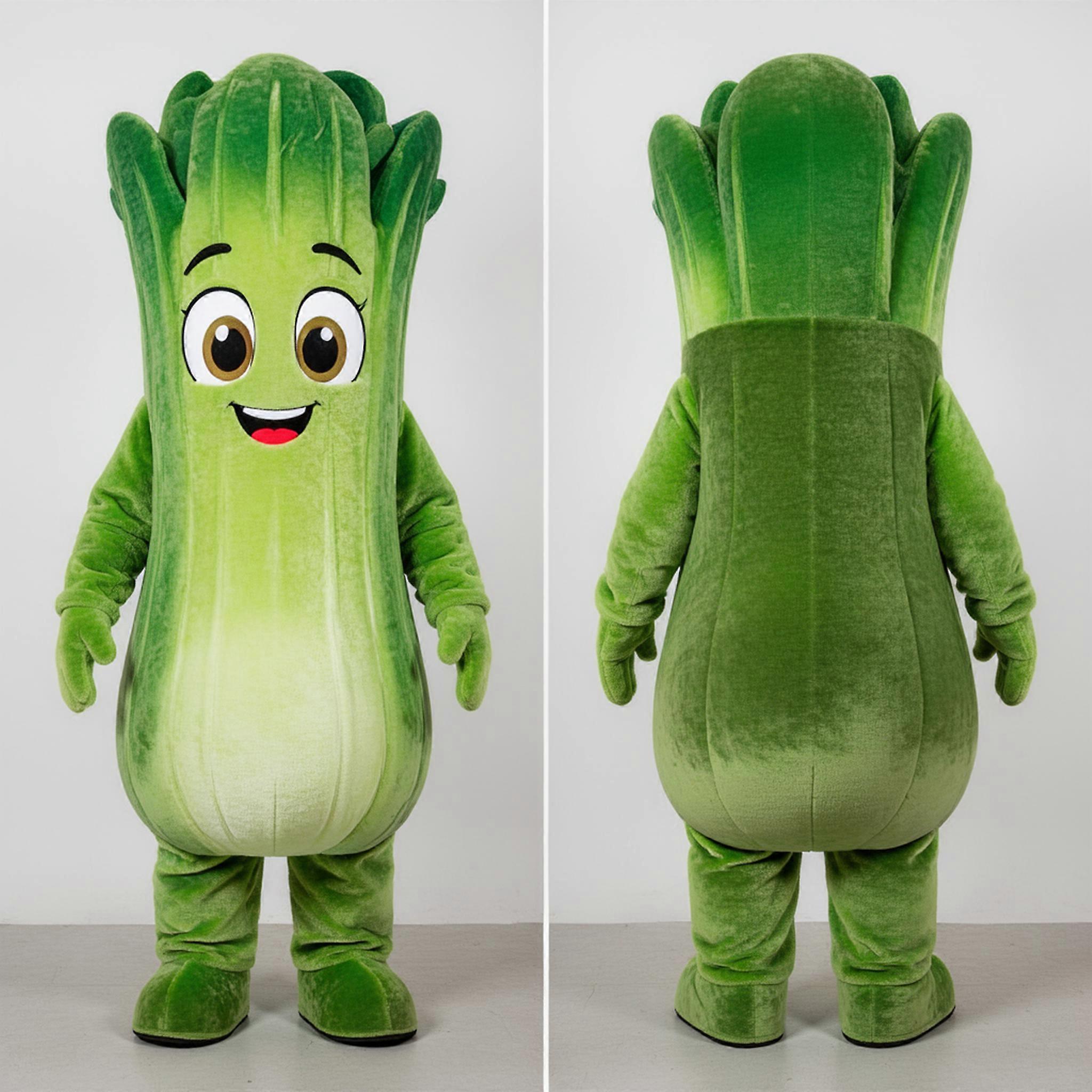 MASTICOT Deep Green Cartoon Celery Mascot